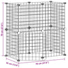 12-Panel Pet Cage with Door Black 35x35 cm Steel