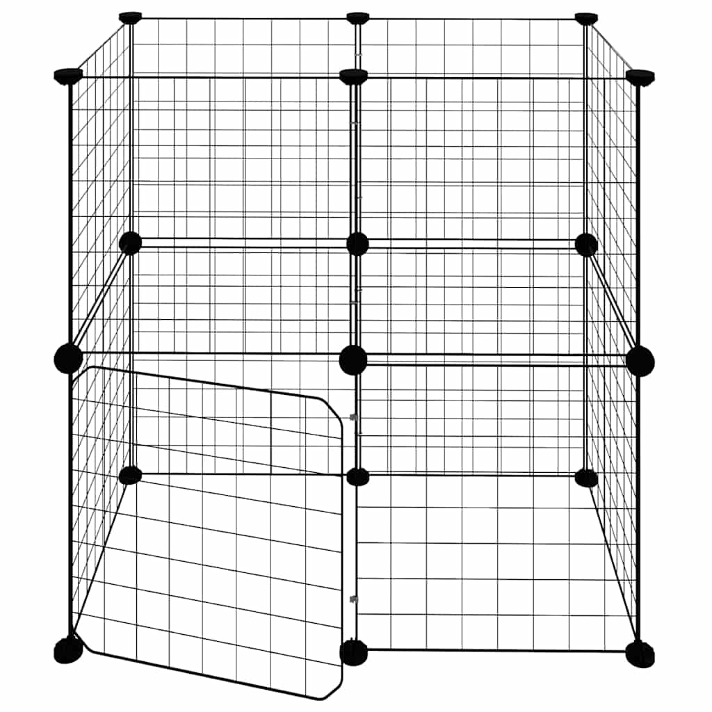 Pet Cage | Black | Powder-coated steel | Adjustable size
