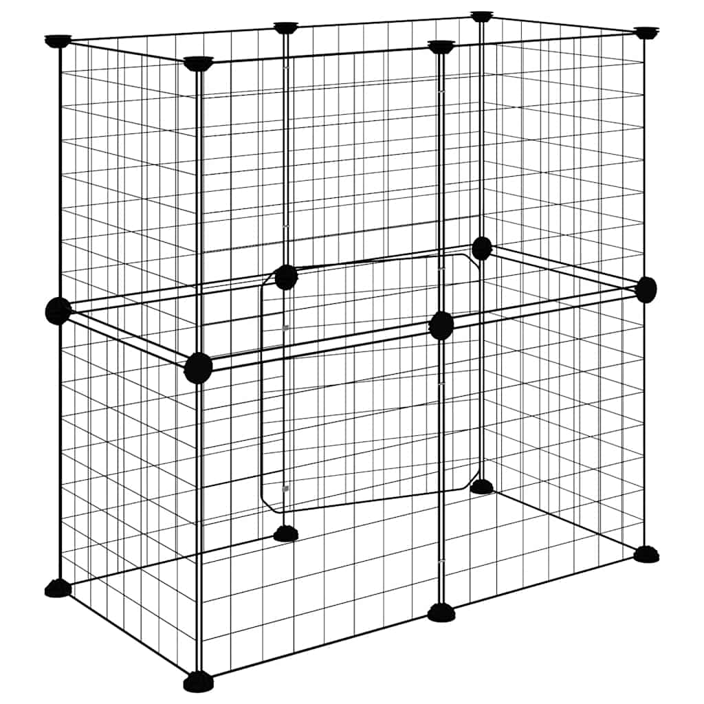Pet Cage | Black | Powder-coated steel | Adjustable size