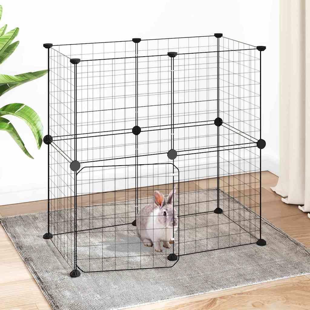 Pet Cage | Black | Powder-coated steel | Adjustable size