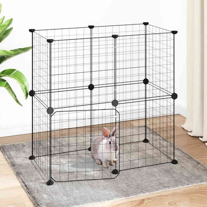 Pet Cage | Black | Powder-coated steel | Adjustable size