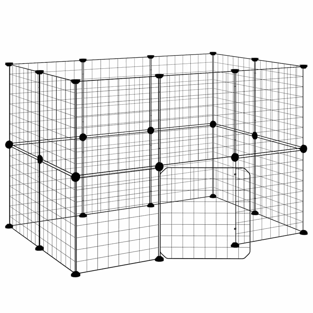 Pet Cage | Black | Powder-coated steel | 105 cm x 70 cm x 70 cm