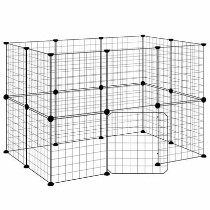 Pet Cage | Black | Powder-coated steel | 105 cm x 70 cm x 70 cm