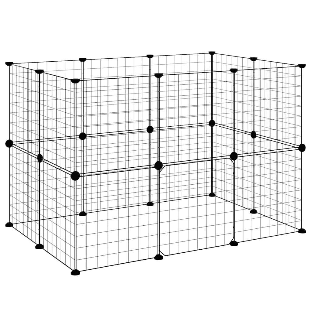 Pet Cage | Black | Powder-coated steel | 105 cm x 70 cm x 70 cm