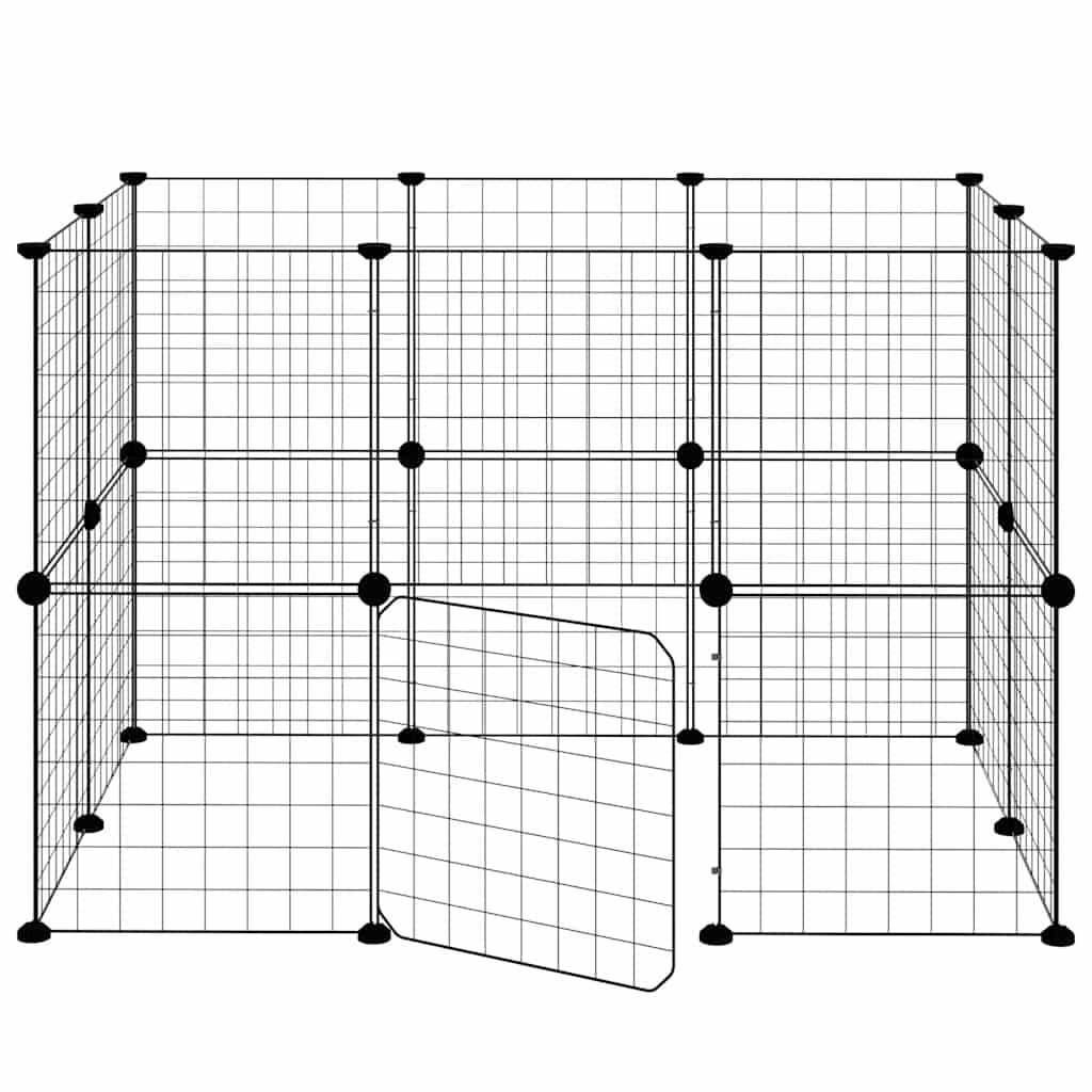 Pet Cage | Black | Powder-coated steel | 105 cm x 70 cm x 70 cm