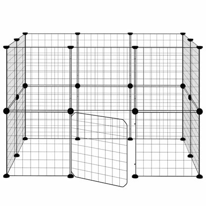 Pet Cage | Black | Powder-coated steel | 105 cm x 70 cm x 70 cm
