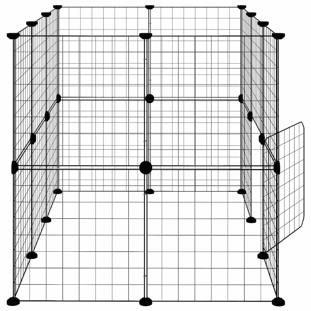 Pet Cage | Black | Powder-coated steel | 105 cm x 70 cm x 70 cm