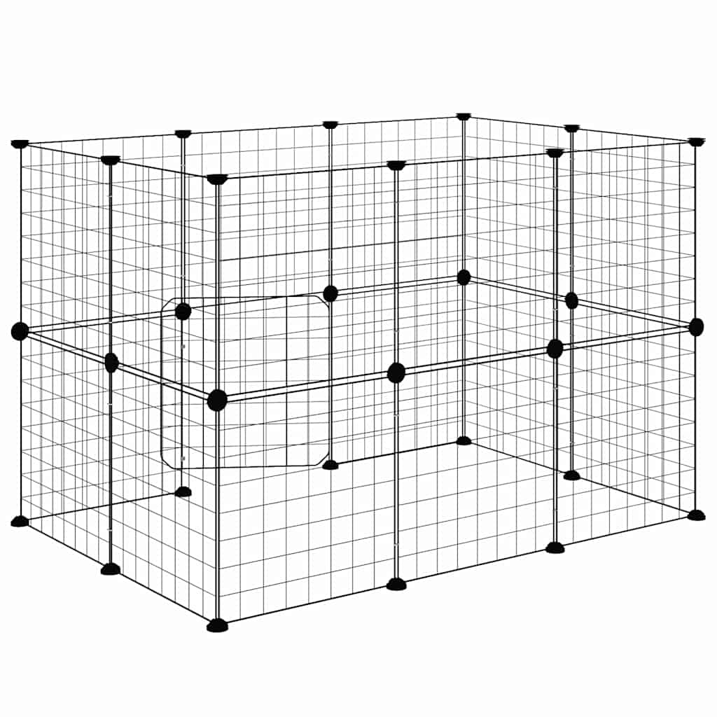 Pet Cage | Black | Powder-coated steel | 105 cm x 70 cm x 70 cm