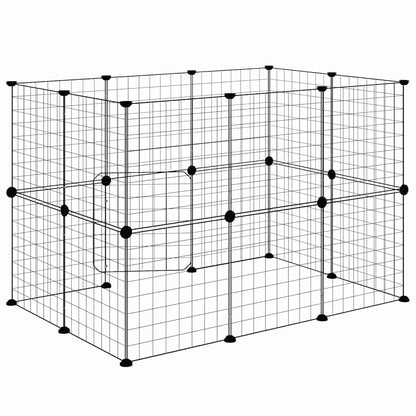 Pet Cage | Black | Powder-coated steel | 105 cm x 70 cm x 70 cm
