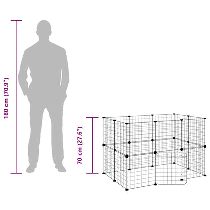 Pet Cage | Black | Powder-coated steel | 105 cm x 70 cm x 70 cm