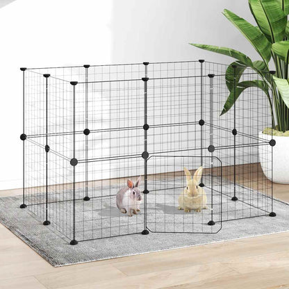 Pet Cage | Black | Powder-coated steel | 105 cm x 70 cm x 70 cm