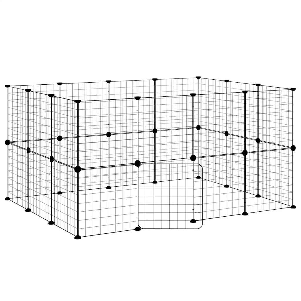 Pet Cage | Black | Powder-coated steel | 35 x 35 cm | Expandable