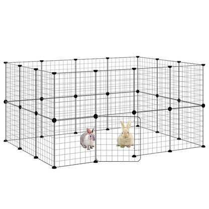 Pet Cage | Black | Powder-coated steel | 35 x 35 cm | Expandable