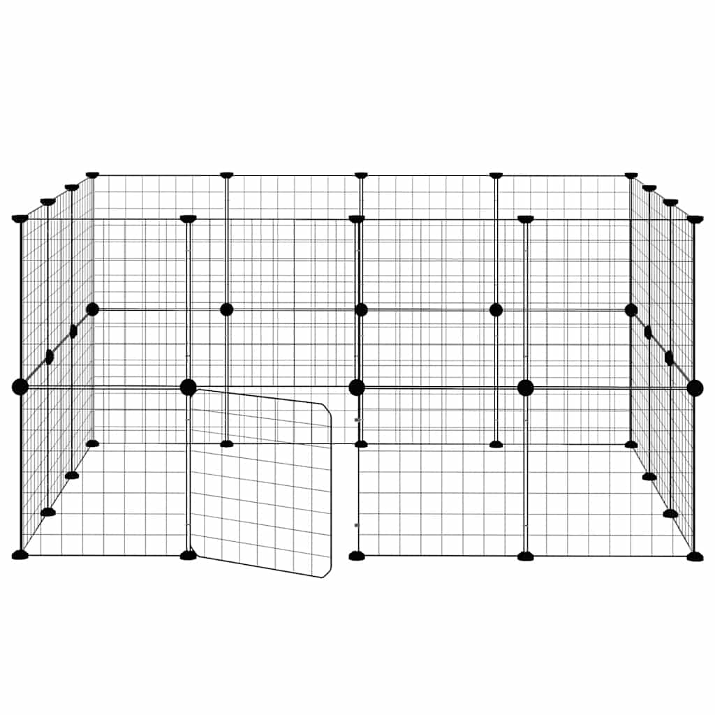 Pet Cage | Black | Powder-coated steel | 35 x 35 cm | Expandable