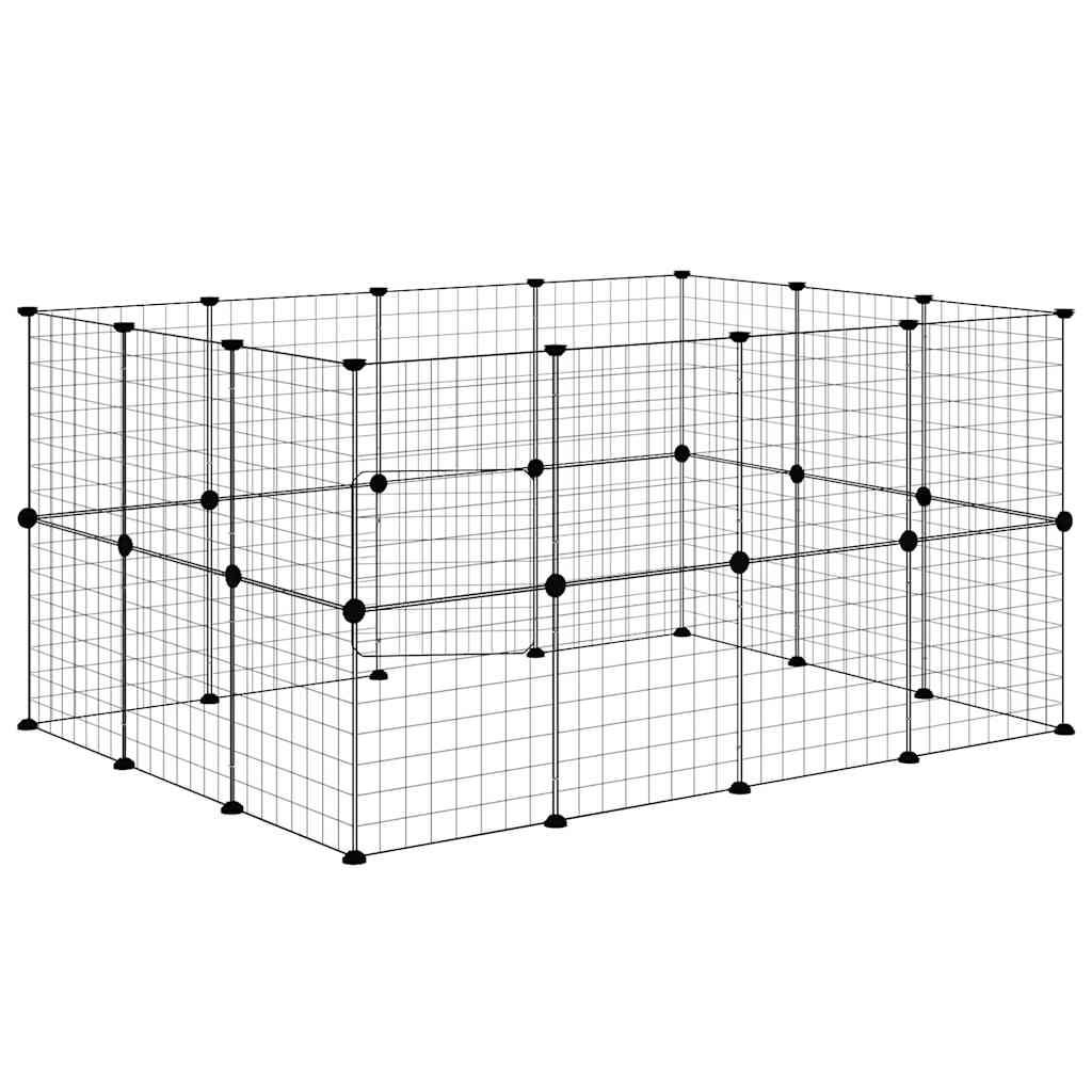 Pet Cage | Black | Powder-coated steel | 35 x 35 cm | Expandable