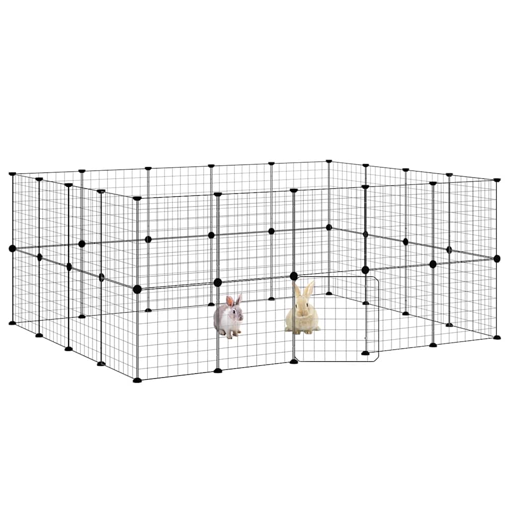 Pet Cage | Black | Powder-coated steel | Small Pet Cage | Collapsible