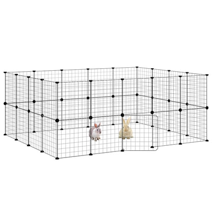 Pet Cage | Black | Powder-coated steel | Small Pet Cage | Collapsible