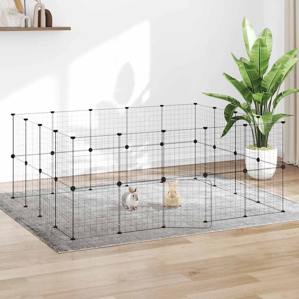 Pet Cage | Black | Powder-coated steel | Small Pet Cage | Collapsible