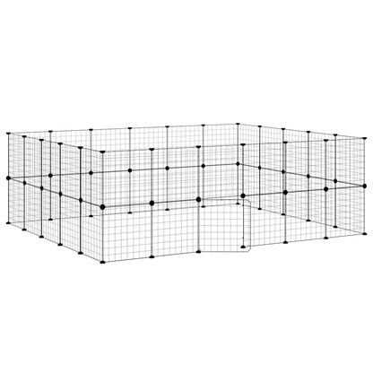 Pet Cage | Black | Powder-Coated Steel | Expandable | Animal Cage
