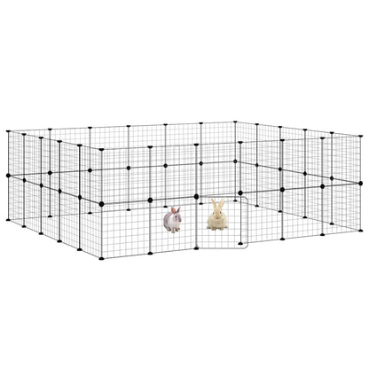 Pet Cage | Black | Powder-Coated Steel | Expandable | Animal Cage