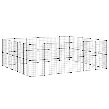Pet Cage | Black | Powder-Coated Steel | Expandable | Animal Cage