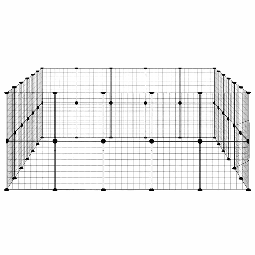 Pet Cage | Black | Powder-Coated Steel | Expandable | Animal Cage