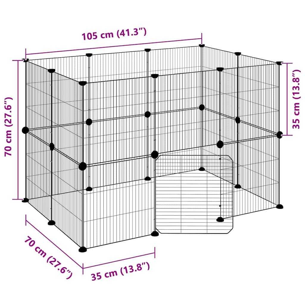 Pet Cage | Black | Powder-coated steel