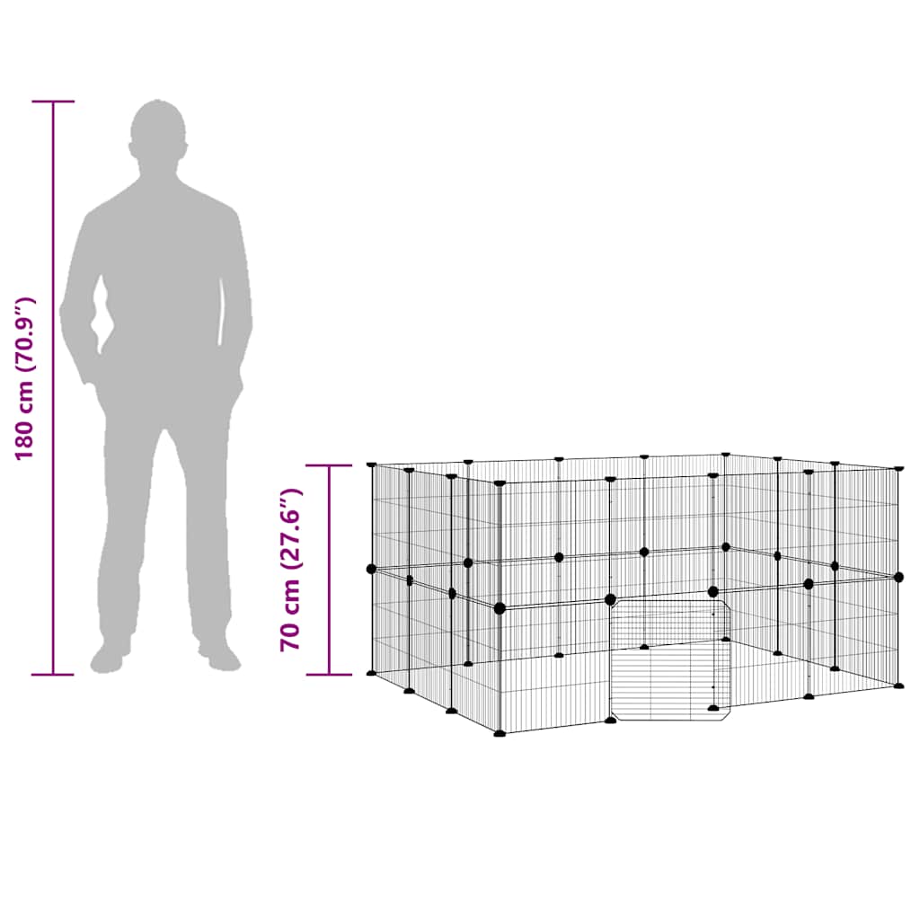 Pet Cage | Black | Powder-coated steel | Customisable | Modular | Cage