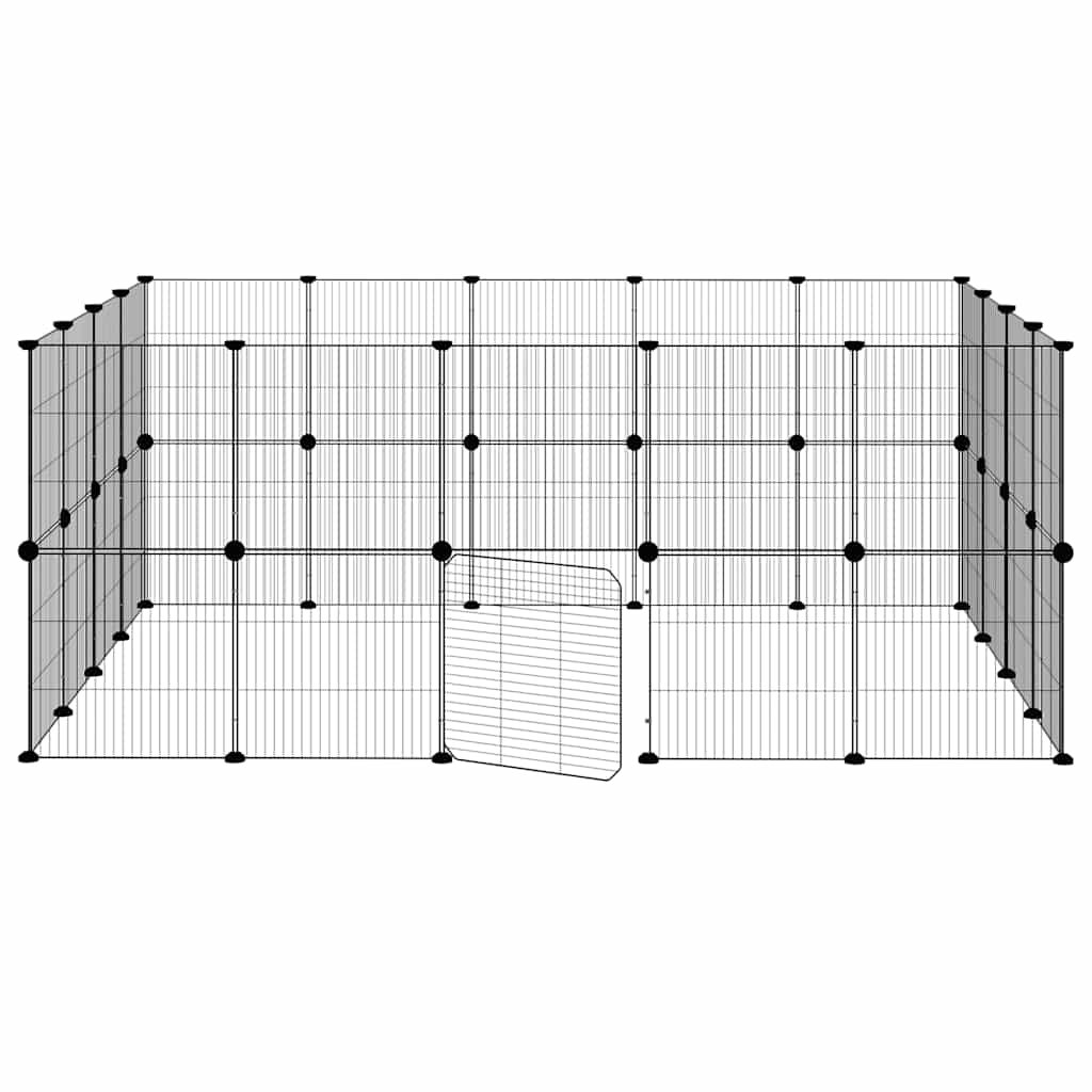 Pet Cage | Black | Powder-Coated Steel | 36-Panel | Expandable | Cage