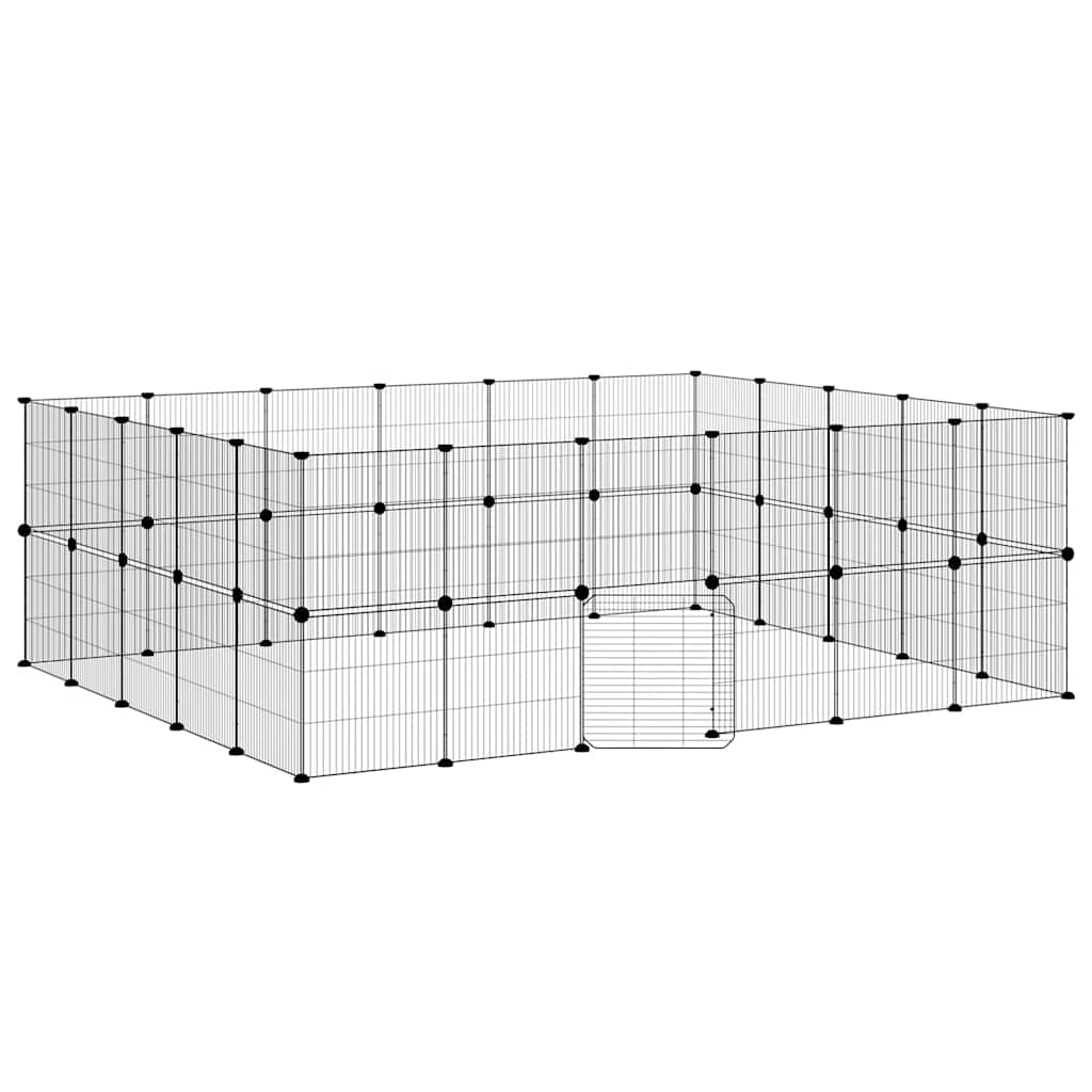 Pet Cage | Black | Powder-coated Steel | DIY Assembly Size | Collapsible