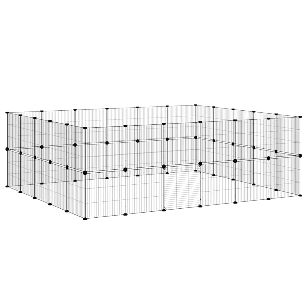 Pet Cage | Black | Powder-coated Steel | DIY Assembly Size | Collapsible
