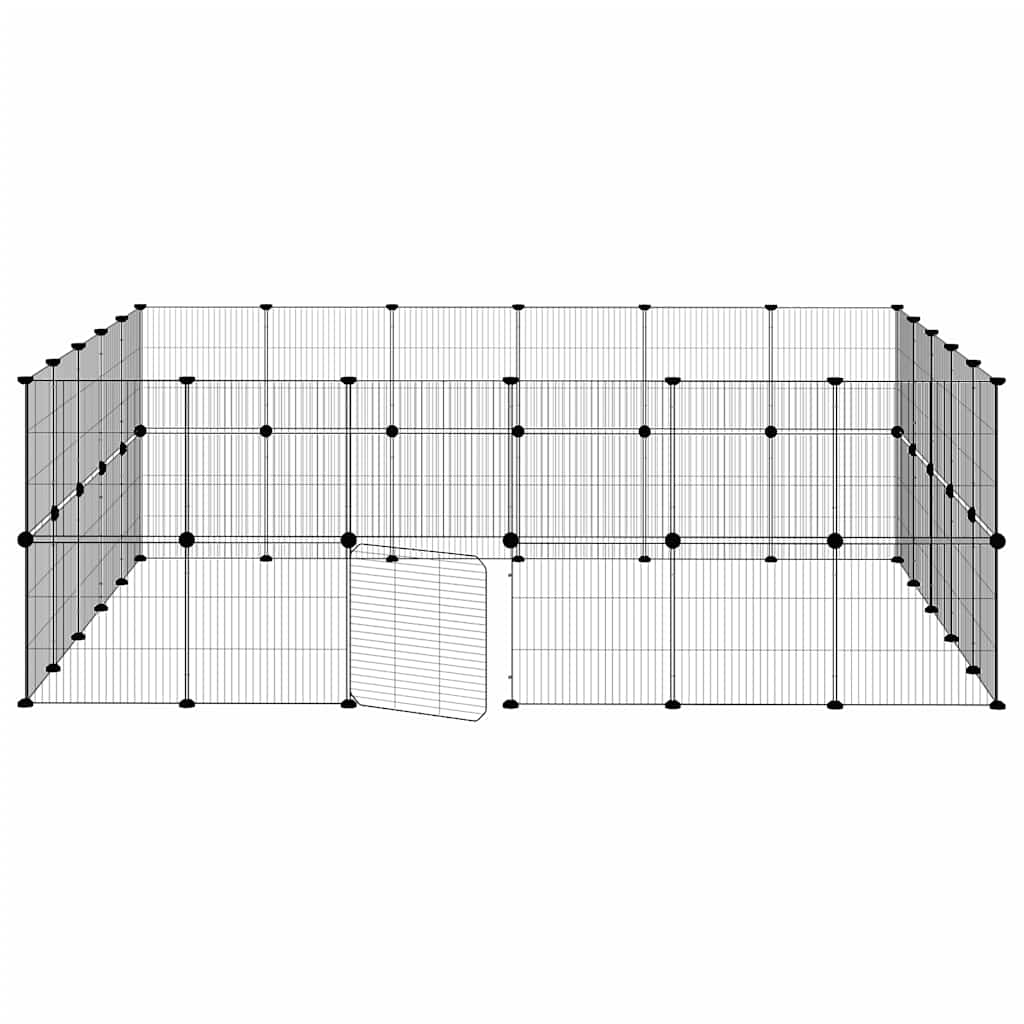 Pet Cage | Black | Powder-coated Steel | DIY Assembly Size | Collapsible