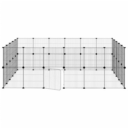 Pet Cage | Black | Powder-coated Steel | DIY Assembly Size | Collapsible