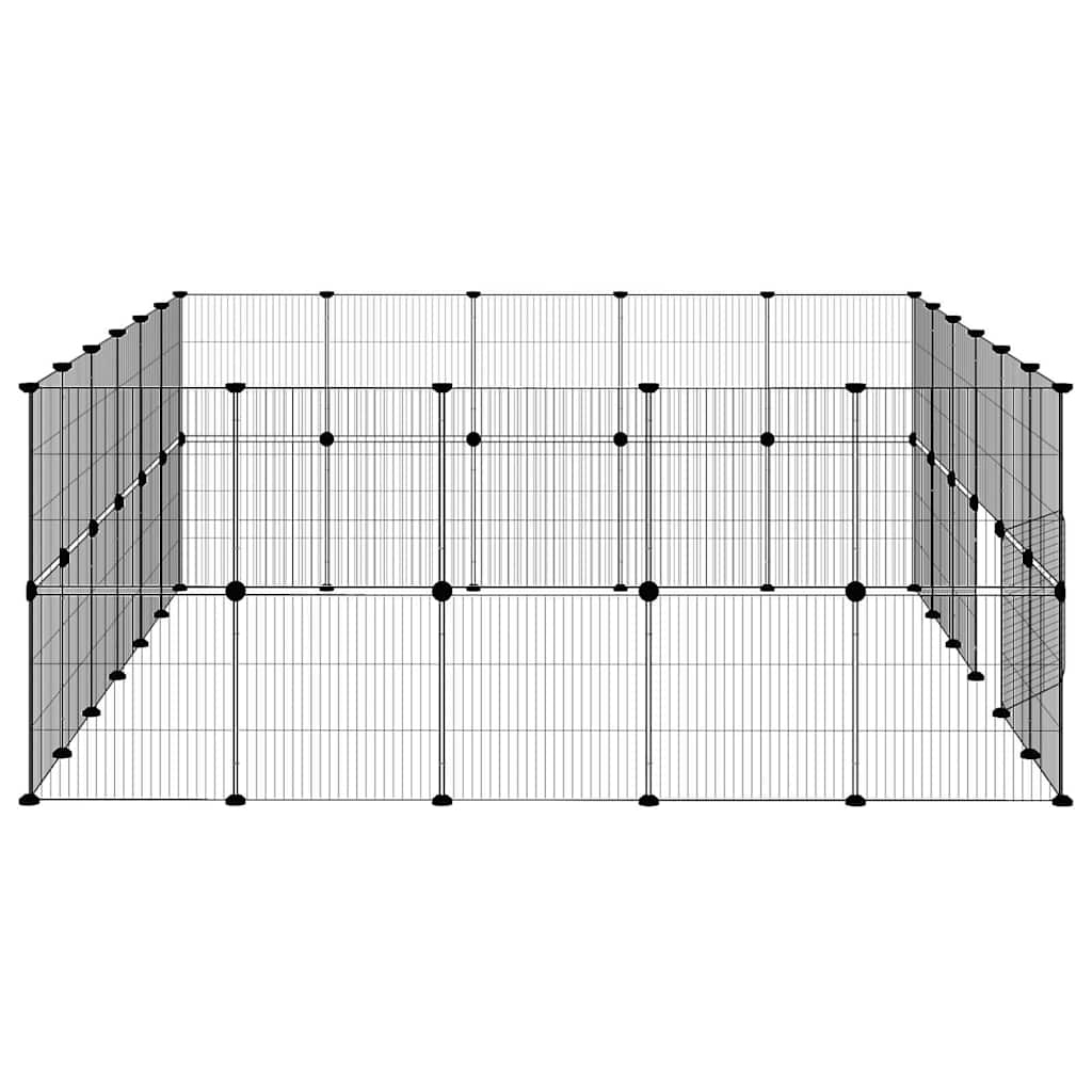 Pet Cage | Black | Powder-coated Steel | DIY Assembly Size | Collapsible