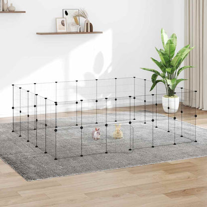 Pet Cage | Black | Powder-coated Steel | DIY Assembly Size | Collapsible