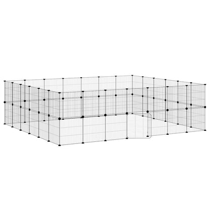 Pet Cage | Black | Powder-coated steel | Spacious | Adjustable Armrests