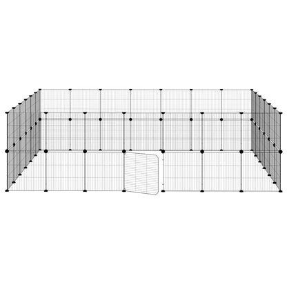 Pet Cage | Black | Powder-coated steel | Spacious | Adjustable Armrests