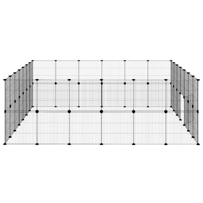 Pet Cage | Black | Powder-coated steel | Spacious | Adjustable Armrests