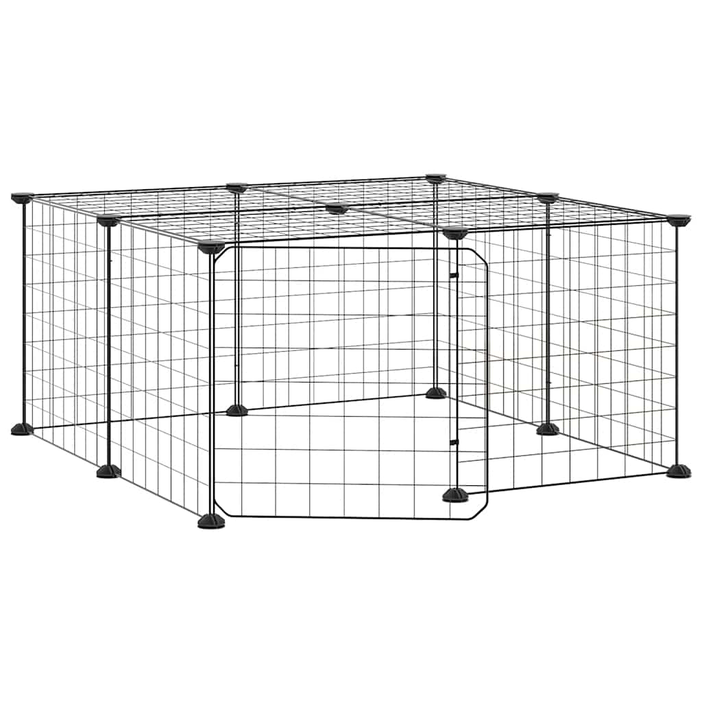 Pet Cage | Black | Powder-coated steel | Adjustable | Expandable