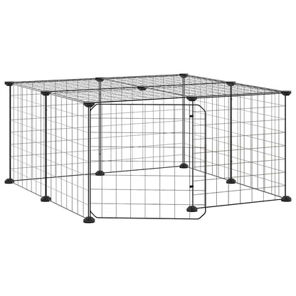 Pet Cage | Black | Powder-coated steel | Adjustable | Expandable