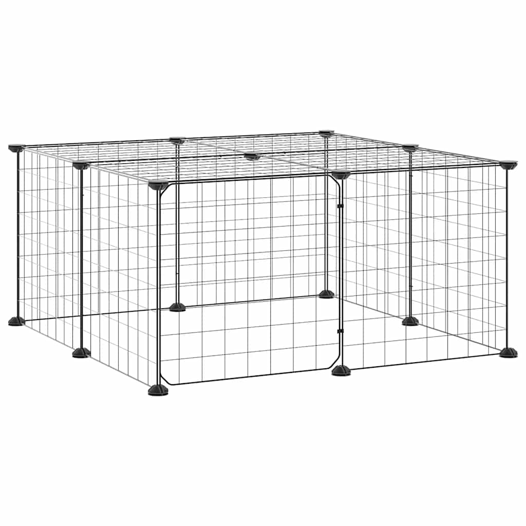 Pet Cage | Black | Powder-coated steel | Adjustable | Expandable