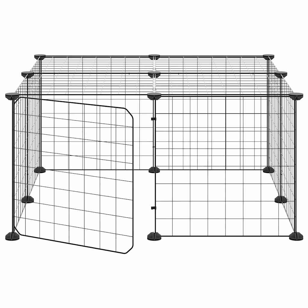 Pet Cage | Black | Powder-coated steel | Adjustable | Expandable