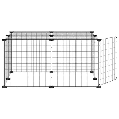Pet Cage | Black | Powder-coated steel | Adjustable | Expandable