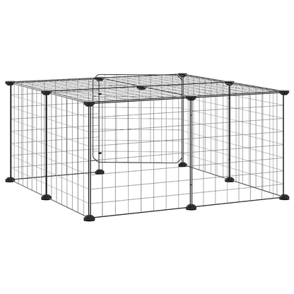 Pet Cage | Black | Powder-coated steel | Adjustable | Expandable