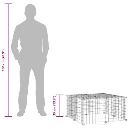 Pet Cage | Black | Powder-coated steel | Adjustable | Expandable