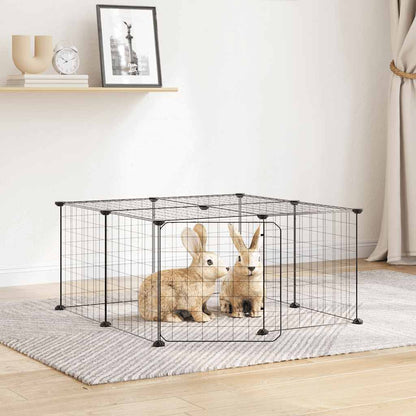 Pet Cage | Black | Powder-coated steel | Adjustable | Expandable