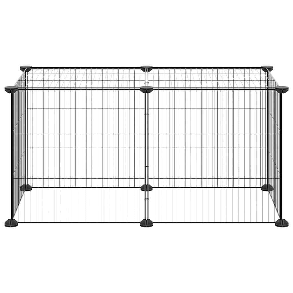 Pet Cage | Black | Powder-Coated Steel | Spacious | Expandable | Pet Cage