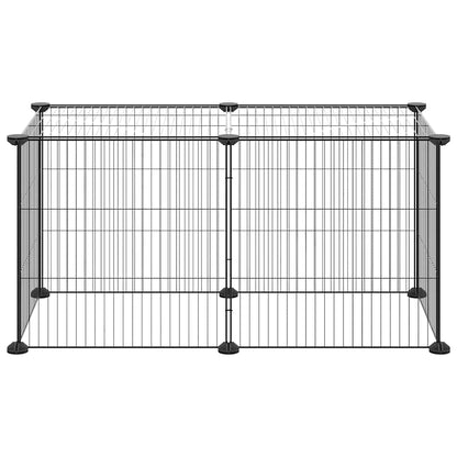 Pet Cage | Black | Powder-Coated Steel | Spacious | Expandable | Pet Cage