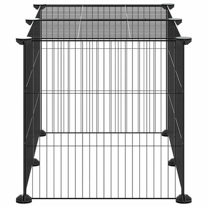 Pet Cage | Black | Powder-Coated Steel | Spacious | Expandable | Pet Cage