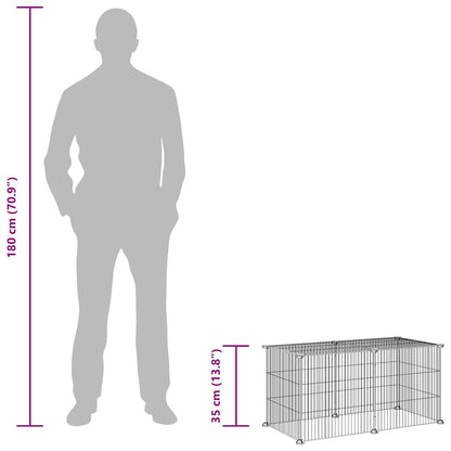 Pet Cage | Black | Powder-Coated Steel | Spacious | Expandable | Pet Cage